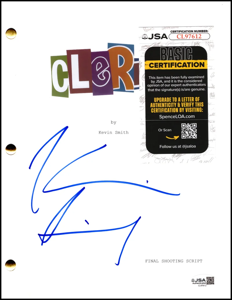 Kevin Smith — Kevin Smith Signed Autograph Clerks Full Movie Script Screenplay w/ JSA COA, image 2