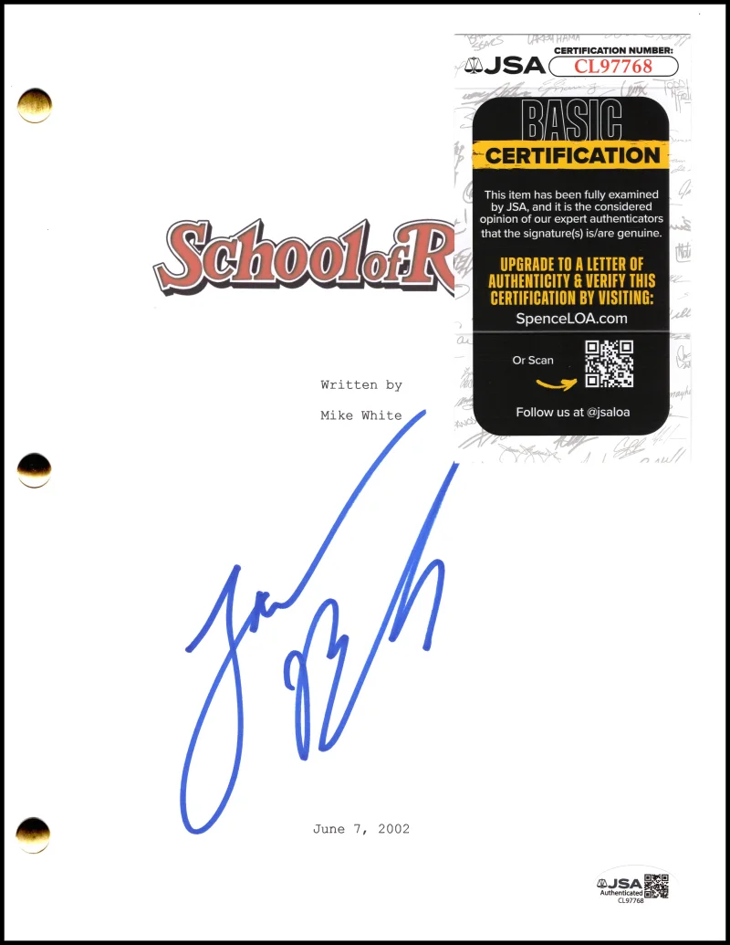 Jack Black — Jack Black Signed Autograph School of Rock Movie Script Screenplay w/ JSA COA, изображение 2