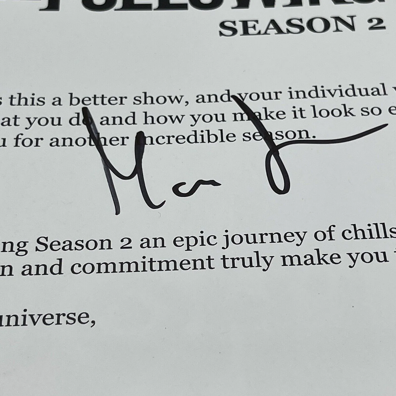THE FOLLOWING End Of Season 2 Cast/Crew Wrap Gift Signed Photo Book Hardcover, изображение 5