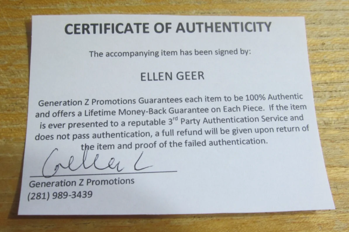 Ellen Geer — Ellen Geer Actress Autographed Signed 4X6 Photograph "Patriot Games", изображение 3