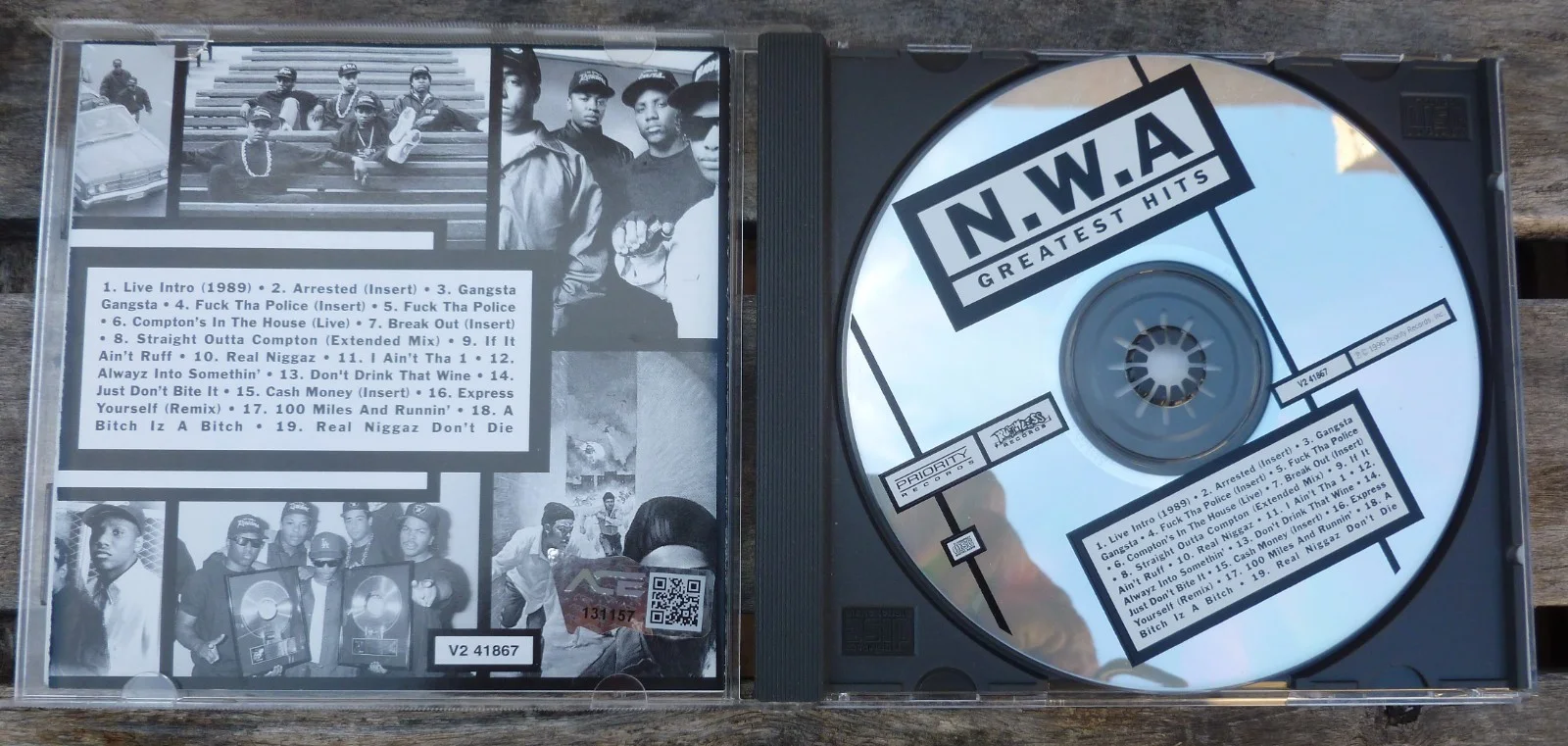 Ice Cube Autographed CD Cover "N.W.A.Greatest Hits"W/ #`d COA, image 3