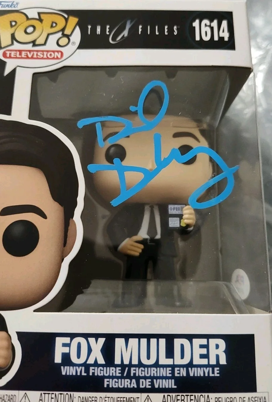 David Duchovny — SIGNED David Duchovny FOX MULDER X-Files Funko Pop #1614 PSA Certificate & Case, изображение 3