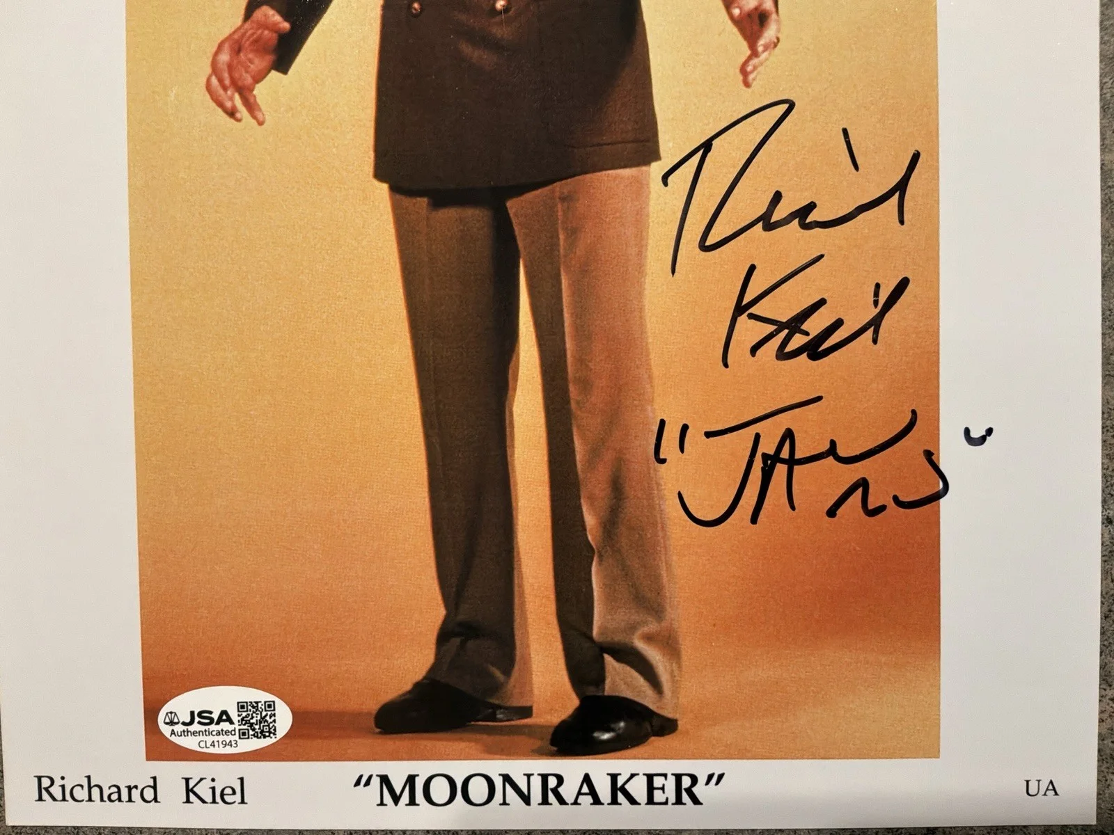 Richard Kiel Signed James Bond “Jaws” 8x10 Photo JSA Authenticated Personalized, image 2