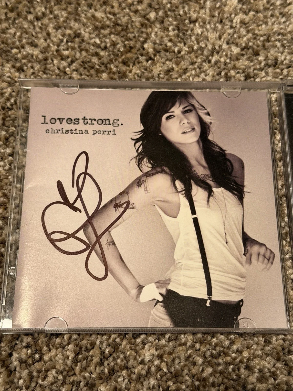 Christina Perri Dual Signed Lovestrong CD & Booklet - 2011 Lollapalooza, image 2