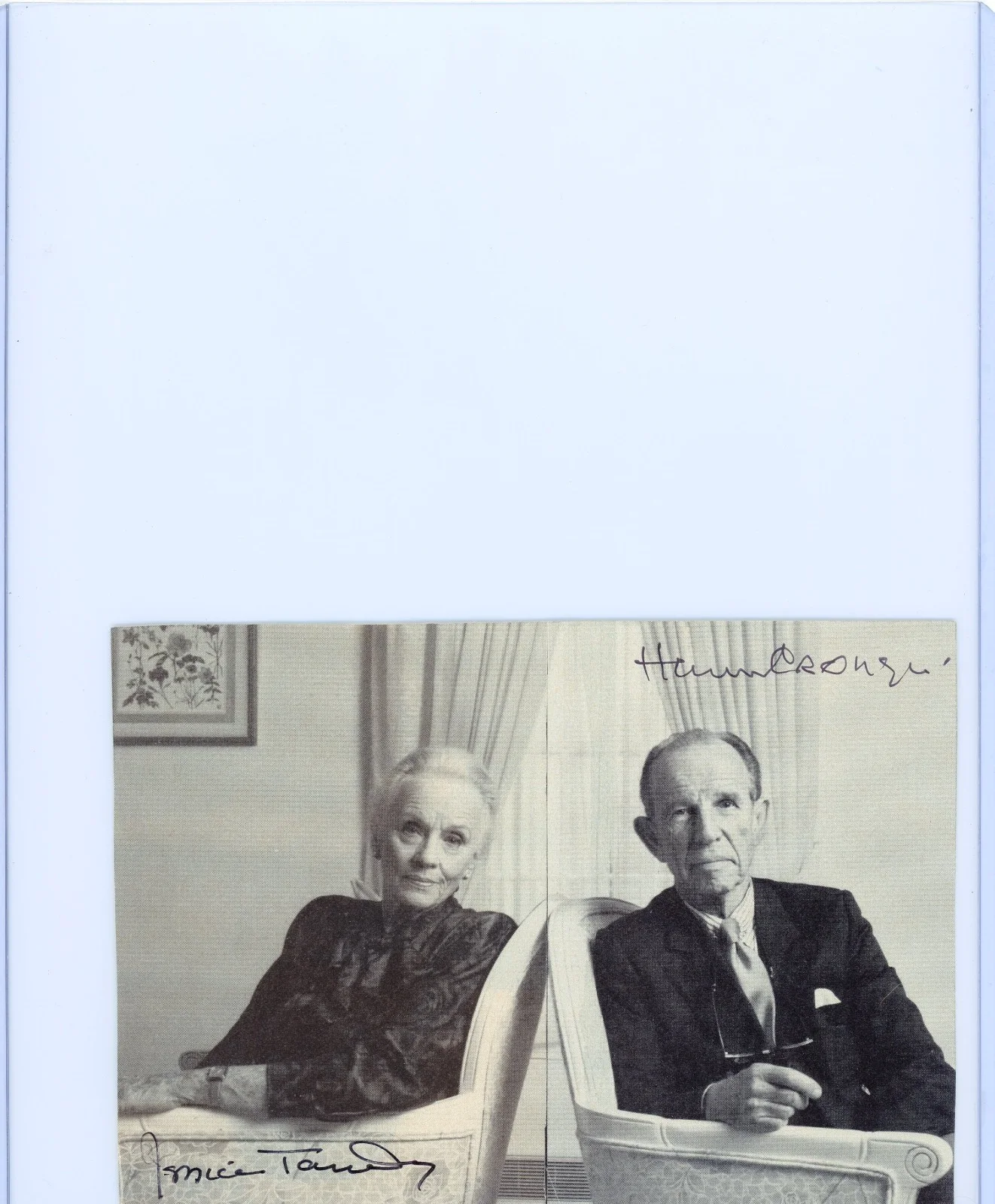 Jessica Tandy / Hume Cronyn — Jessica Tandy / Hume Cronyn Autographed Signed Photograph