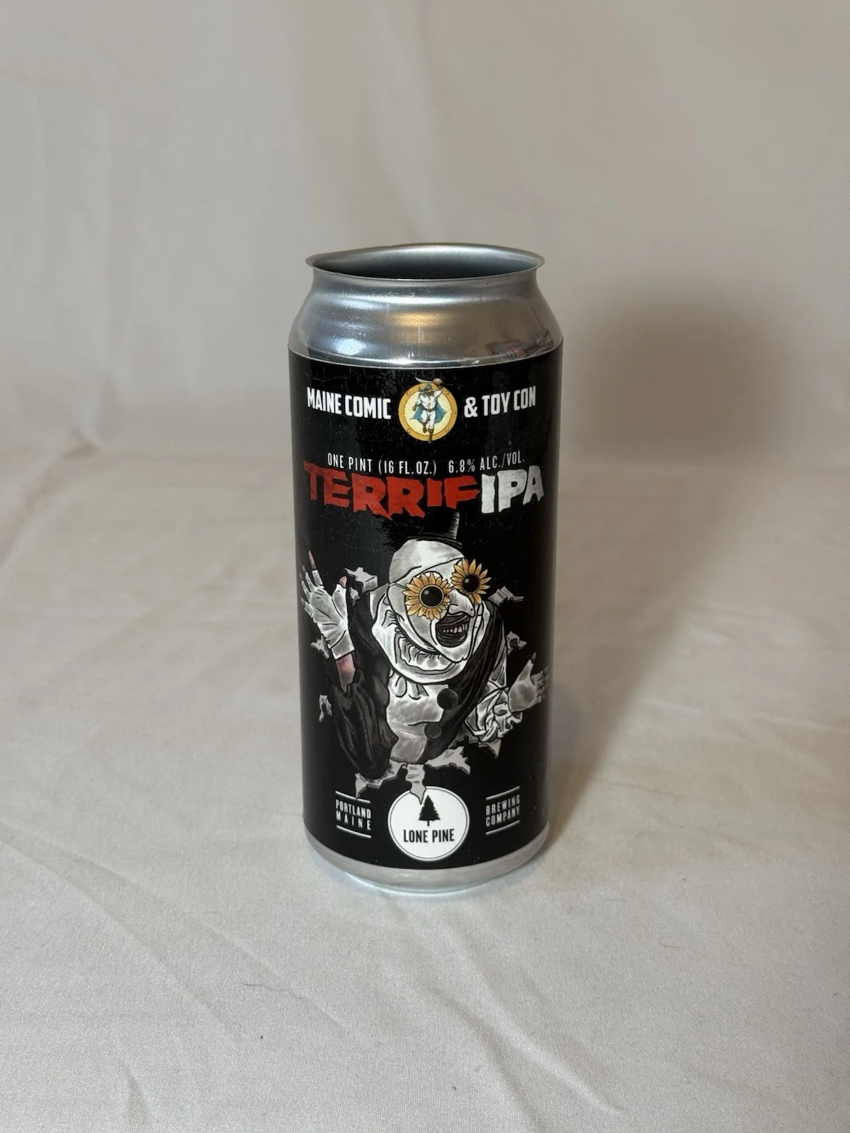 Rare Souvenir Can Signed By David Howard Thorton Lone Pine Brewing (empty), image 2