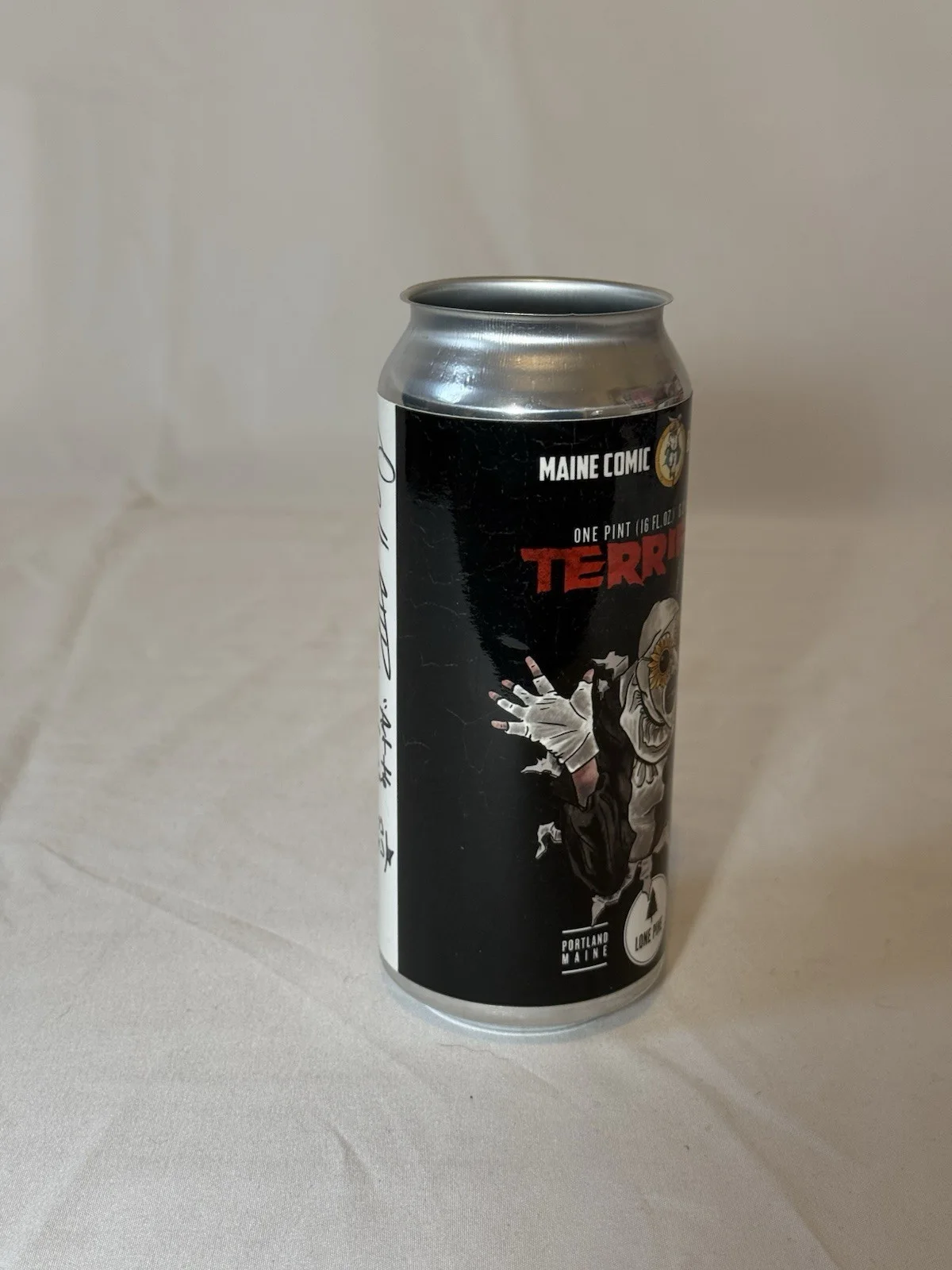 Rare Souvenir Can Signed By David Howard Thorton Lone Pine Brewing (empty), image 3