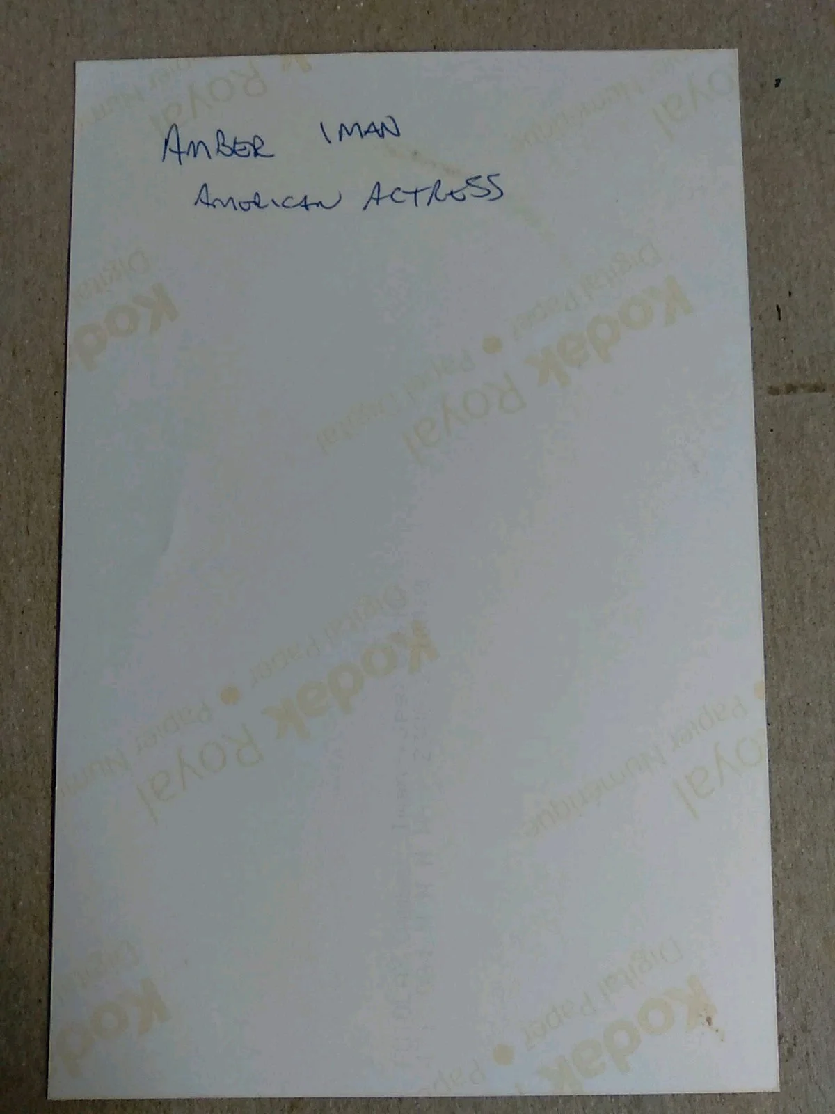 Amber Iman Signed Autograph 6x4in Photo, image 3