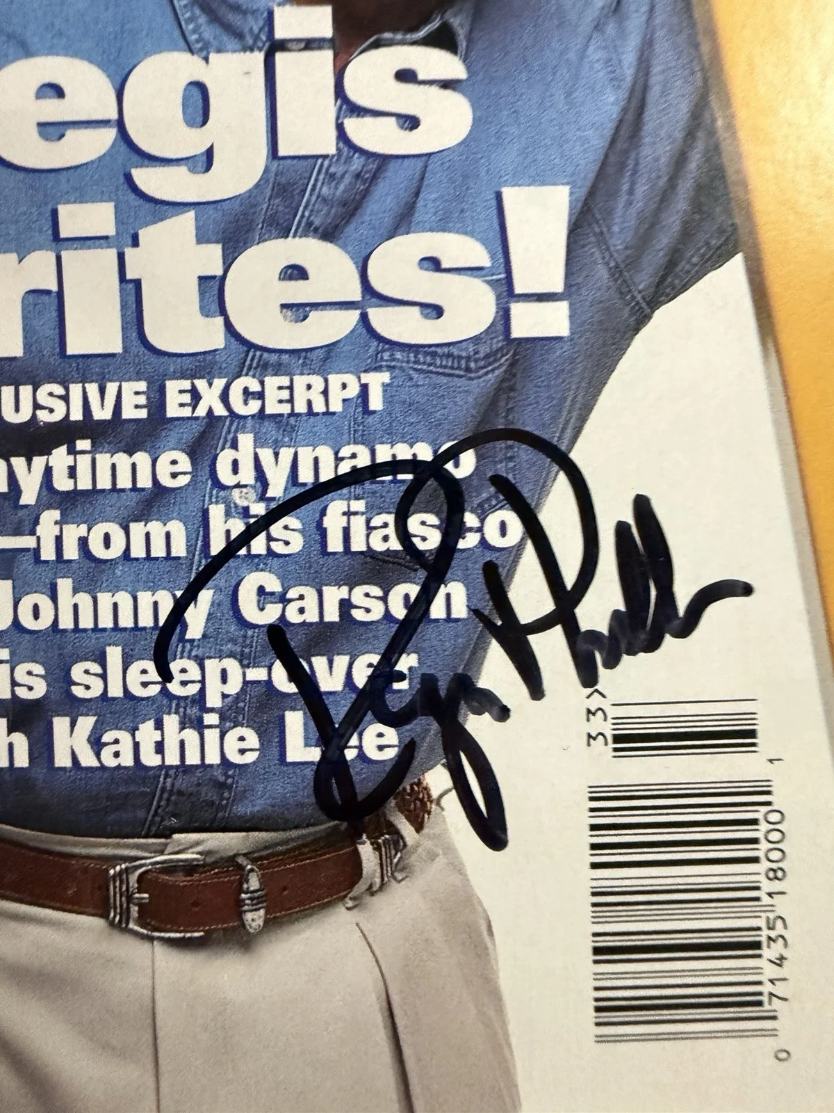 REGIS PHILBIN WHO WANTS TO BE A MILLIONAIRE SIGNED AUTOGRAPH TV GUIDE AUTH L@@K, изображение 2