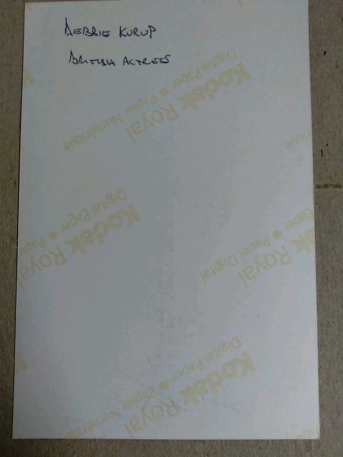 Debbie Kurup English Actress Singer Autographed Signed 6x4in Photo, изображение 3