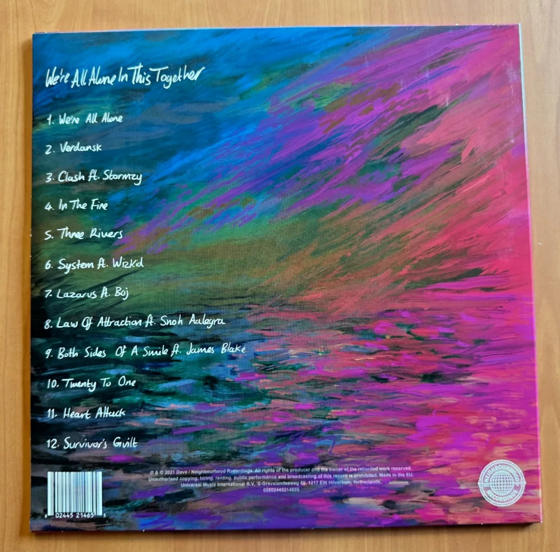 Santan Dave Signed Autographed LP We're All Alone In This Together Beckett COA, изображение 3