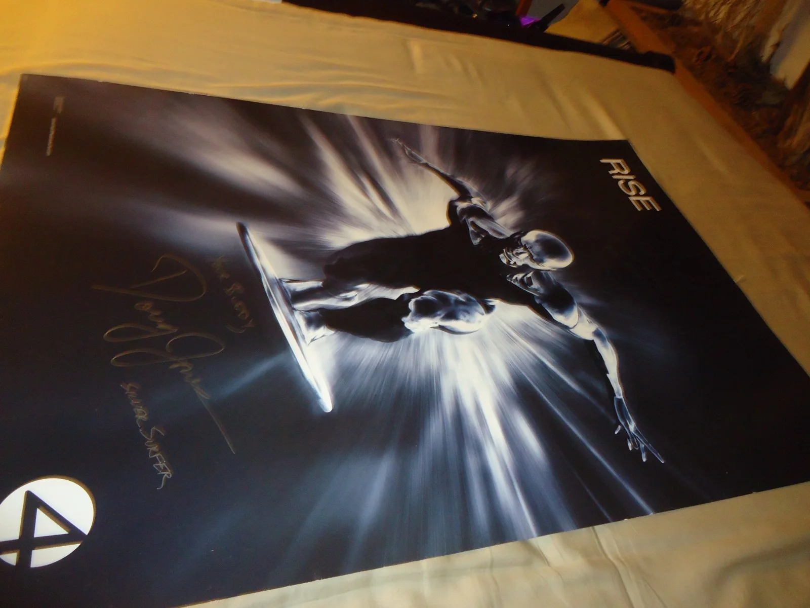 Doug Jones — Signed Autographed Fantastic Four The Silver Surfer Full Size Poster Doug Jones, image 4