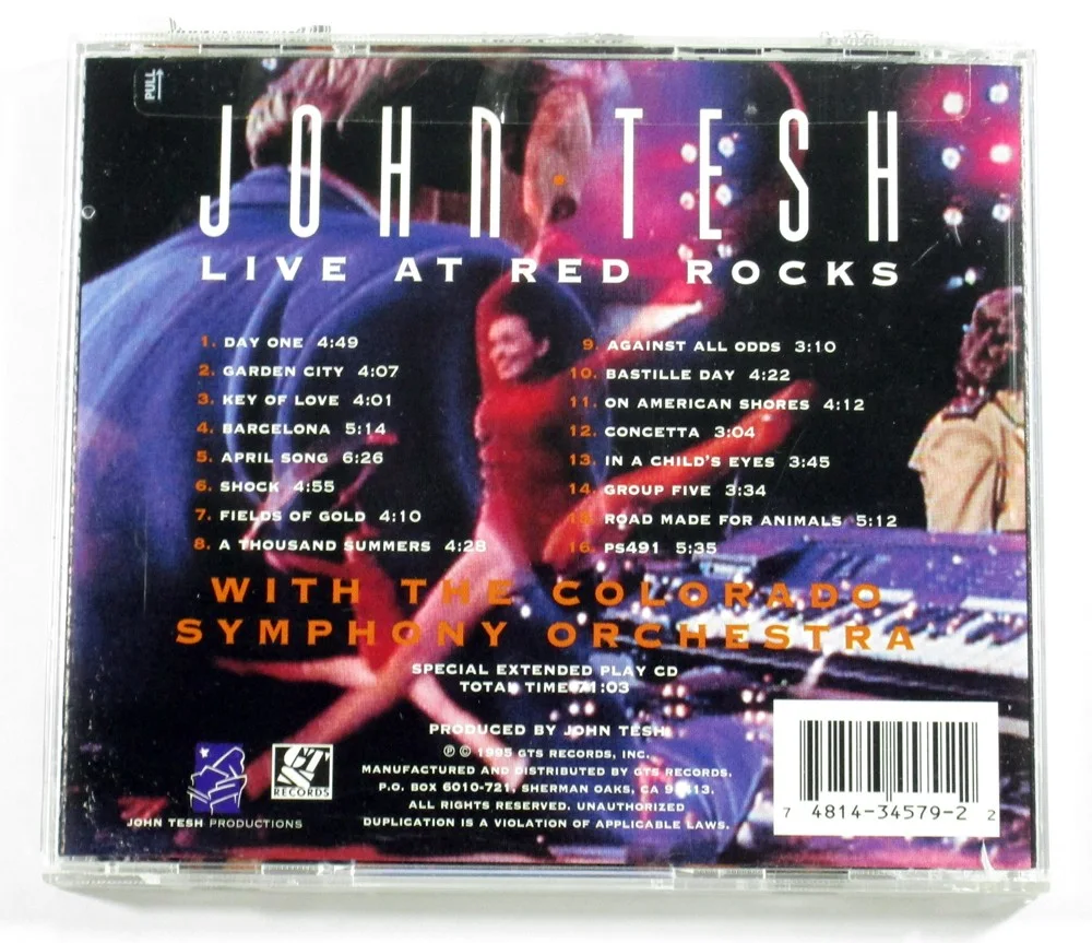 John Tesh Signed CD Music Album Live at Red Rocks with Auto, image 3