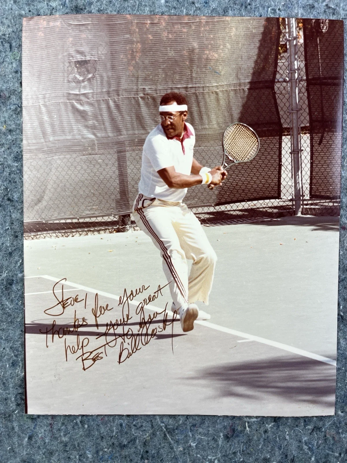 Bill Cosby — Bill Cosby Signed 8x10 Photo Lot of 2 Tennis Autographed Vintage, изображение 2