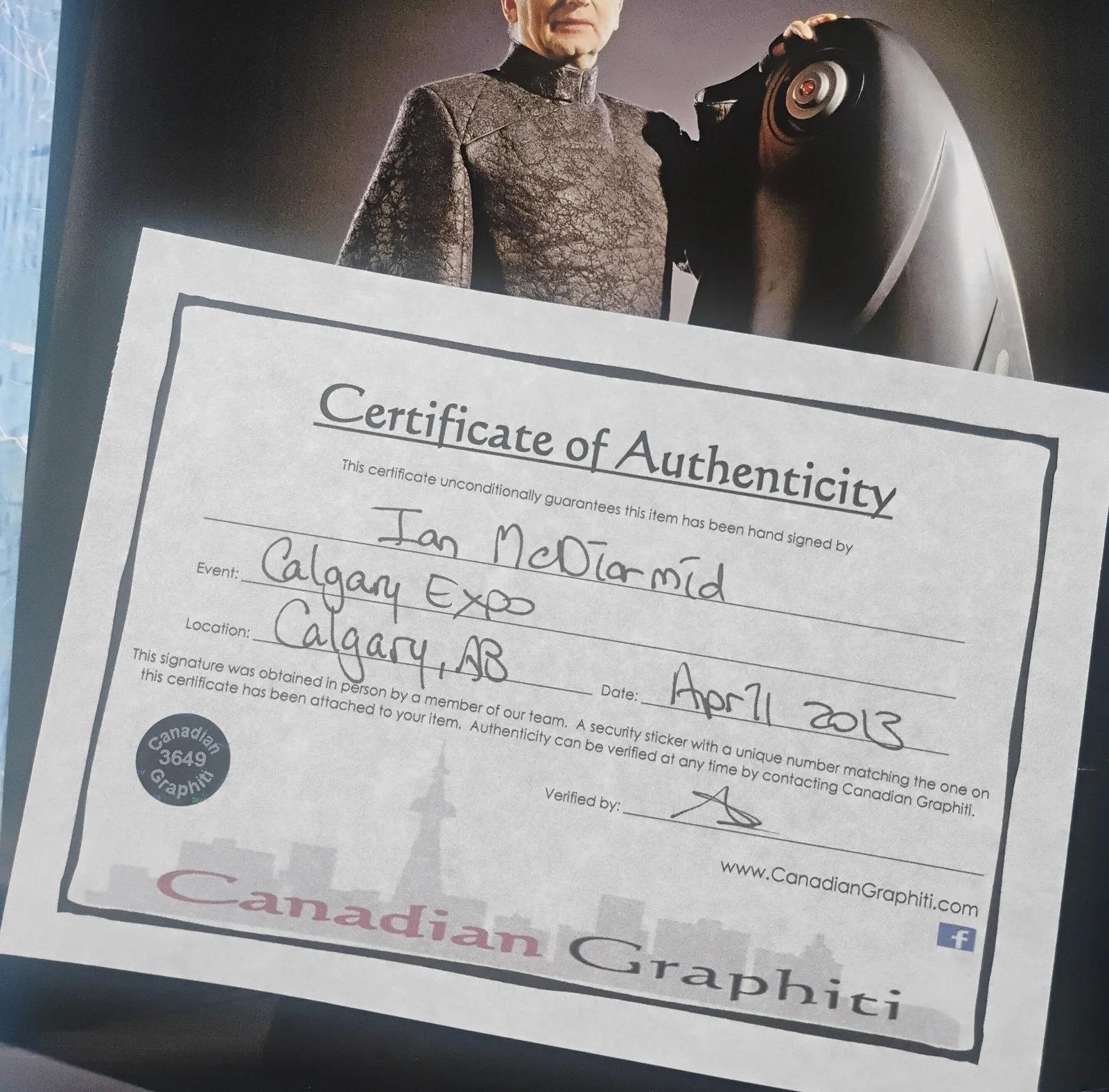 Ian McDiarmid Hand Signed 8x10 Photo COA Star Wars Palpatine NO US TARIFFS, изображение 4