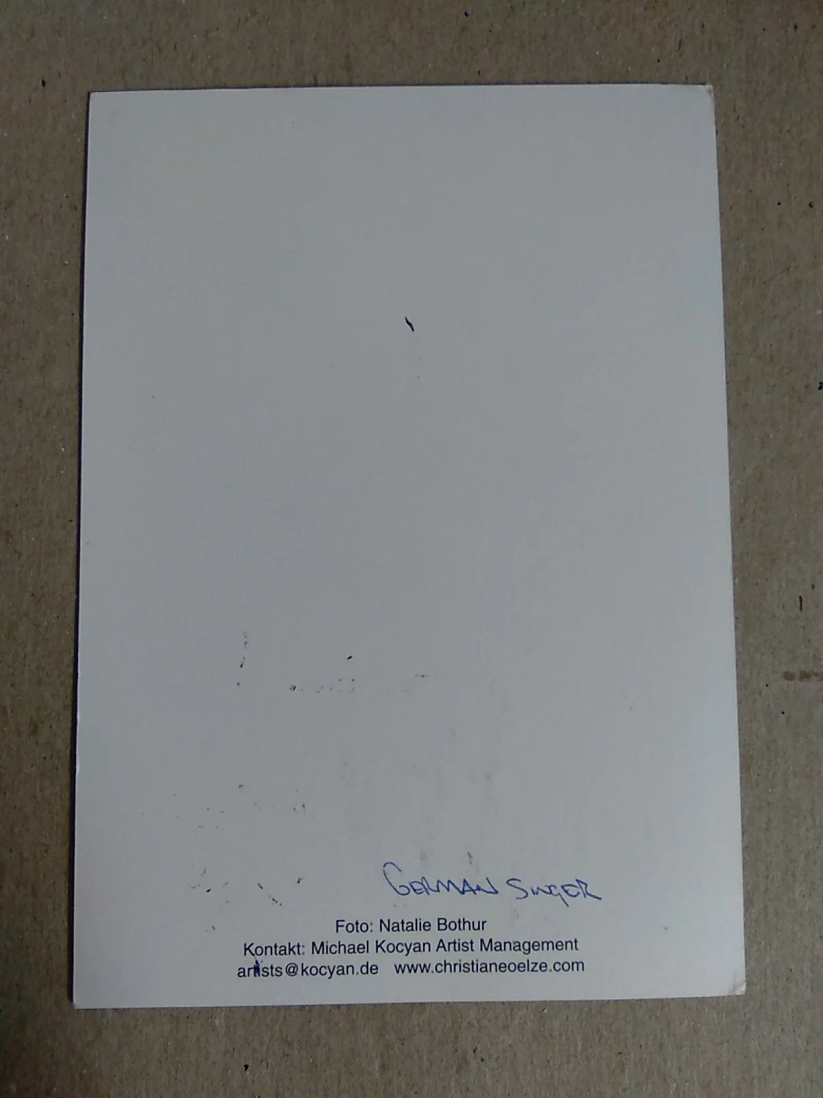 Christiane Oelze German Operatic Soprano Signed Autograph 6x4 Photo, изображение 4