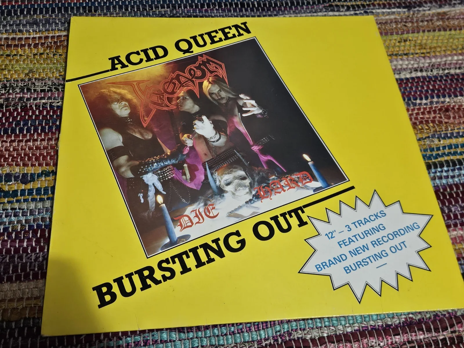 Venom "Acid Queen/Bursting Out" 12-Inch LP Single Venom Die Hard Vinyl Original, изображение 2