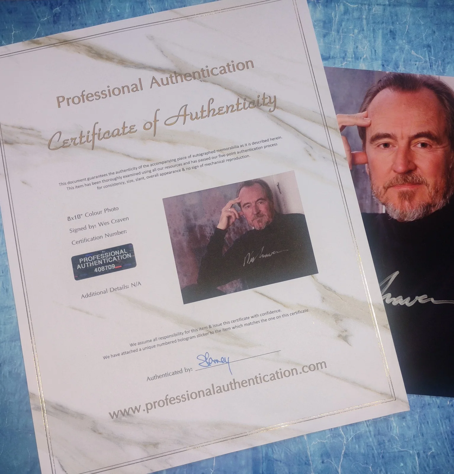 Wes Craven Hand Signed Autograph 8x10 Photo COA - NO US TARIFFS, изображение 4