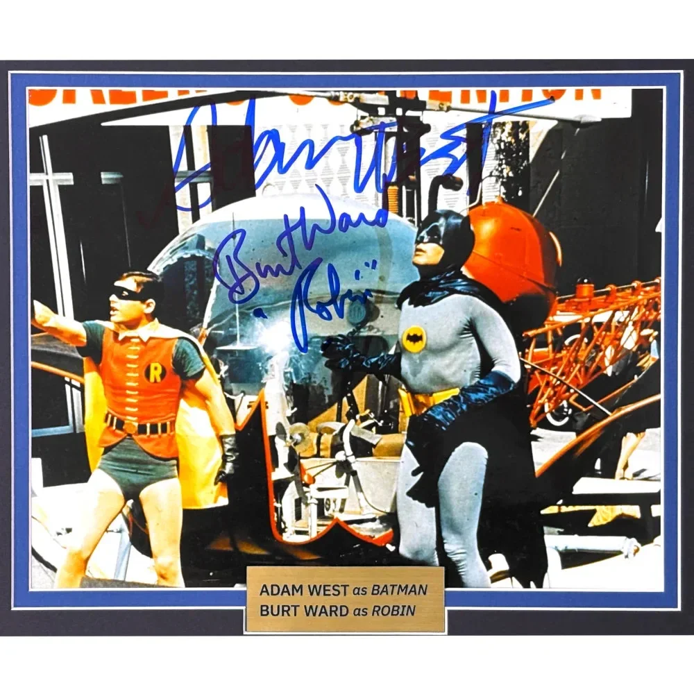 BATMAN CAST — 1966 BATMAN TV SHOW CAST SIGNED 8X11 PHOTO ADAM WEST BURT WARD AUTOGRAPH REPRINT