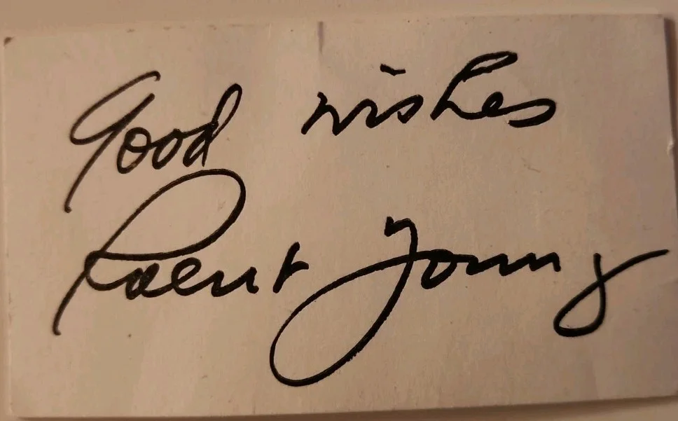 ROBERT YOUNG — Robert YOUNG Father Knows Best Signed Christian God Love Card Actor Gave Fans