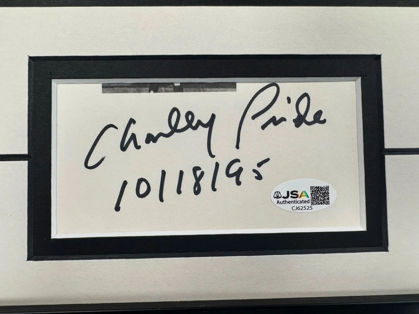 Charley Pride Signed Cut Jsa Auto Custom Framed Country Musician, image 2