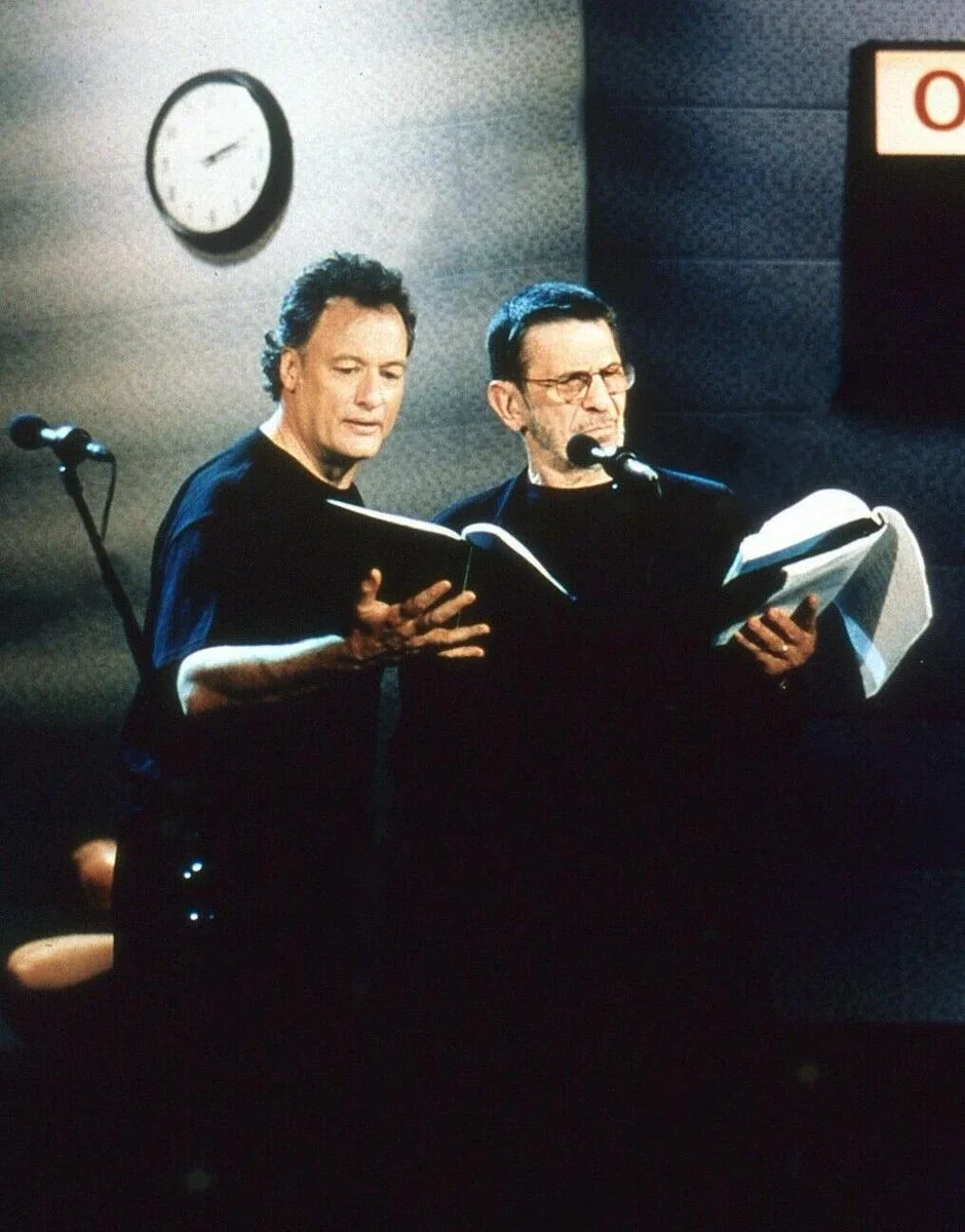 Leonard Nimoy — Leonard Nimoy SPOCK John de Lancie Q Dual Autograph SIGNED CD Box JSA Star Trek, image 2