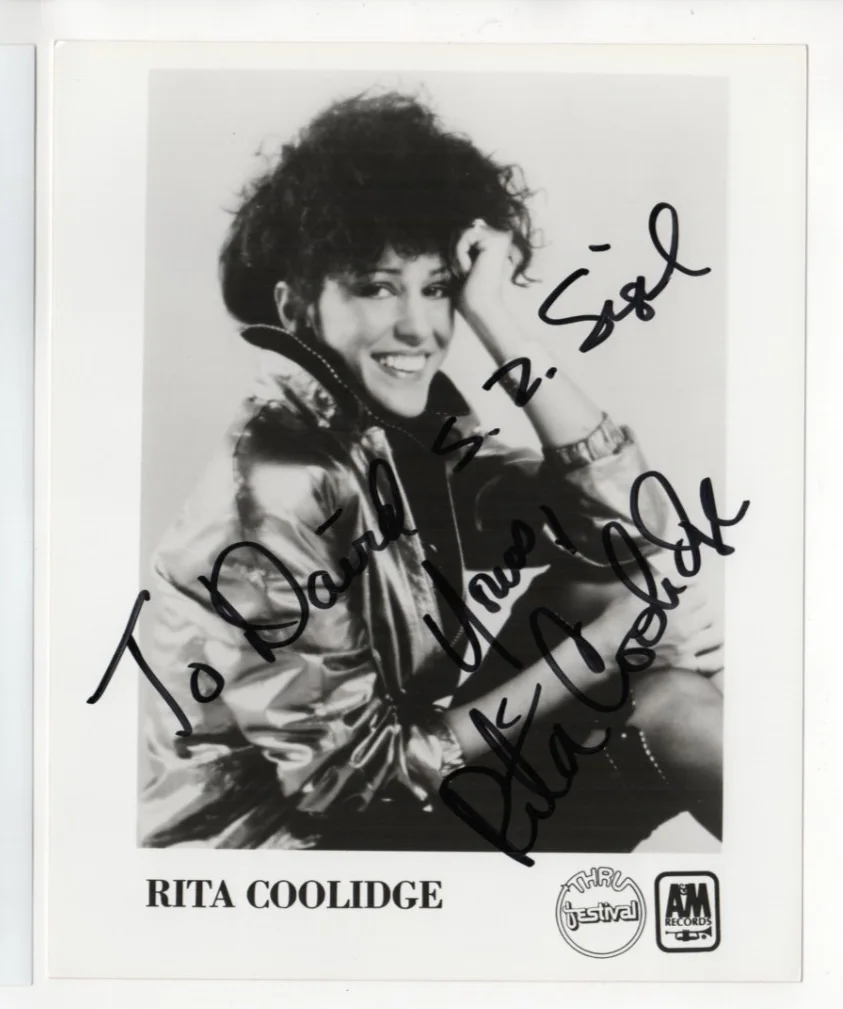 Rita Coolidge lot 2 signed inscribed 8x10" promo photos Grammy winning singer, image 2