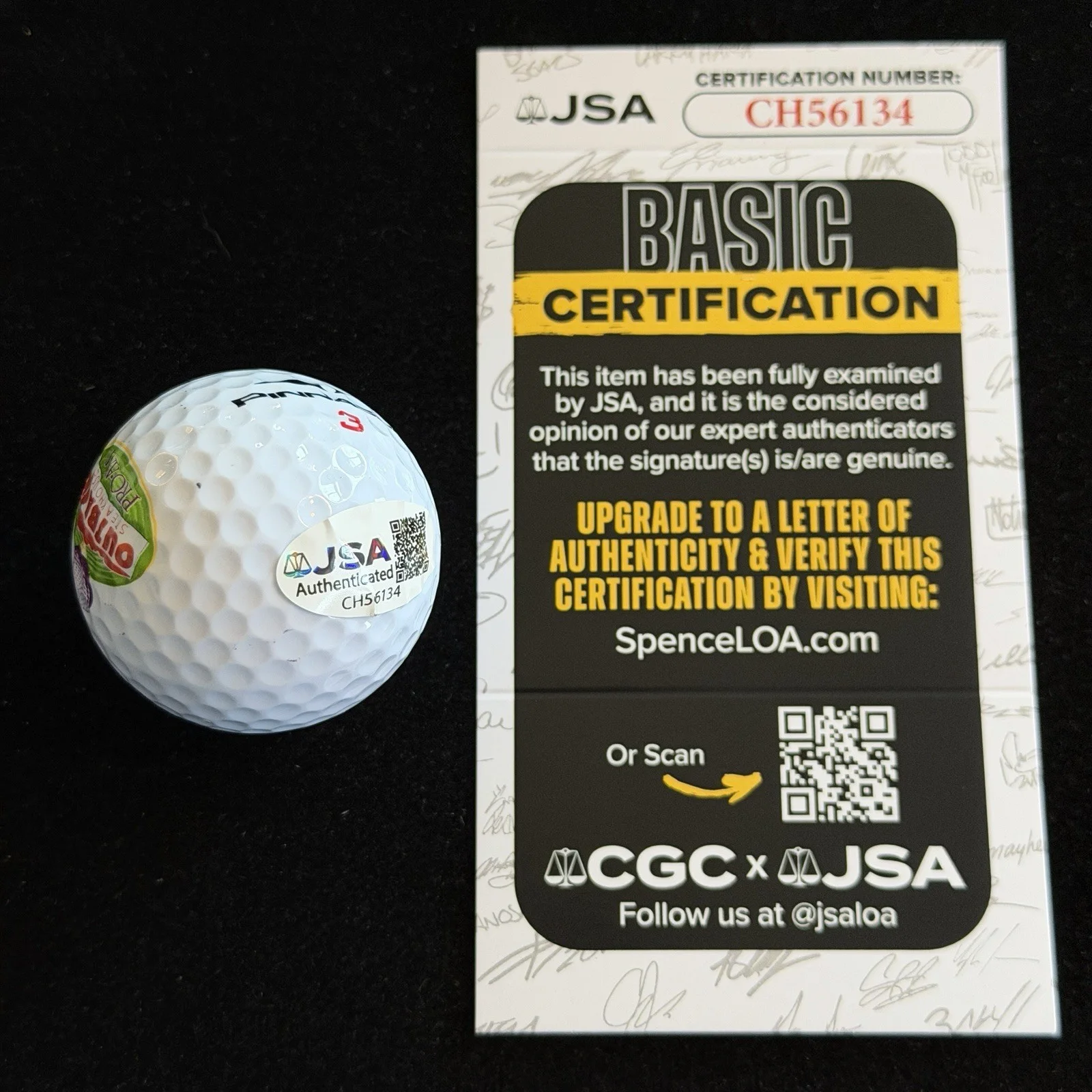 Mark Wahlberg Signed Golf Ball JSA COA Actor, image 2
