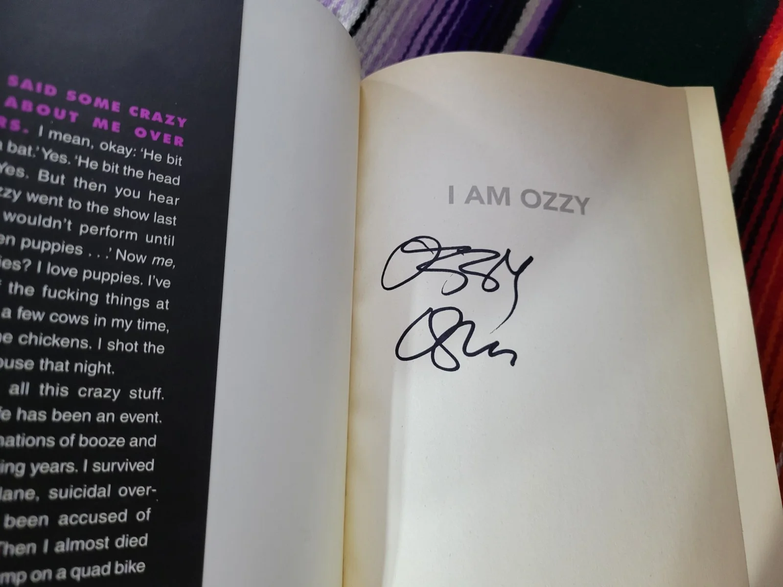 Ozzy Osbourne “I Am Ozzy” Book 1st Edition Signed Black Sabbath Autographed Auto, изображение 2