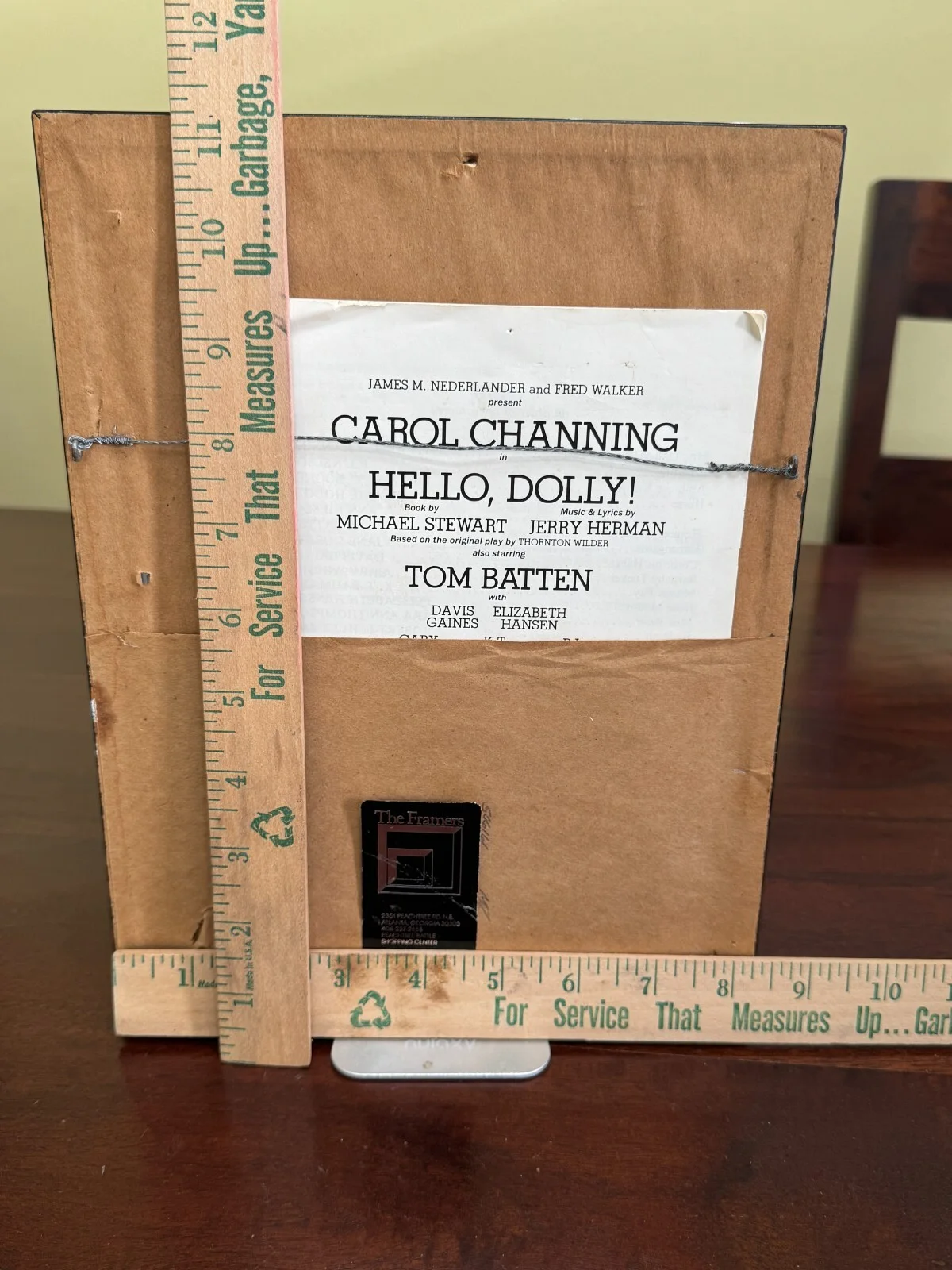 HELLO DOLLY PROGRAM PLAYBILL SIGNED BY CAROL CHANNING- THEATER AUTOGRAPH FRAMED, image 4