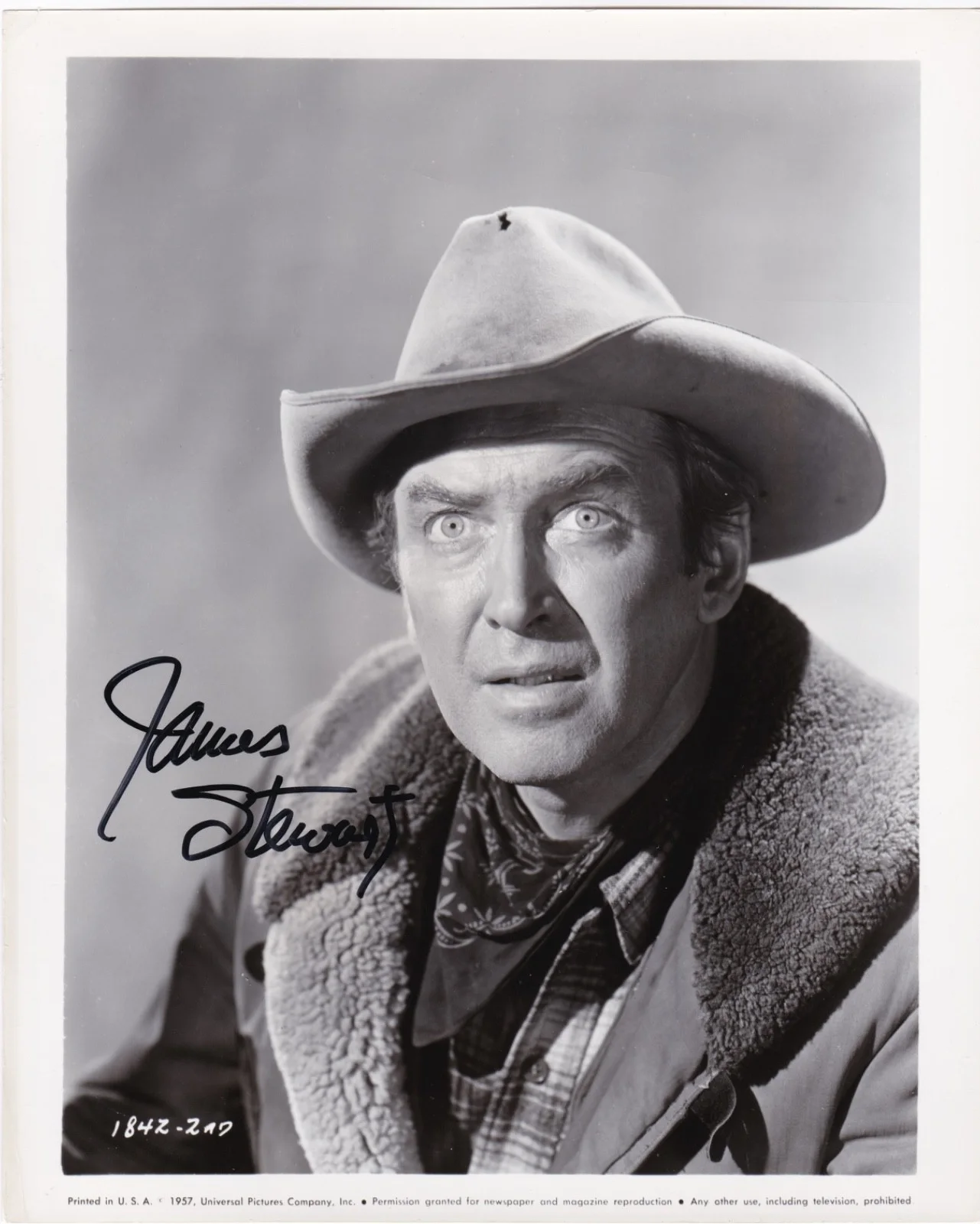 James Stewart — James Stewart Signed “Night Passage” Publicity Photograph (1957)