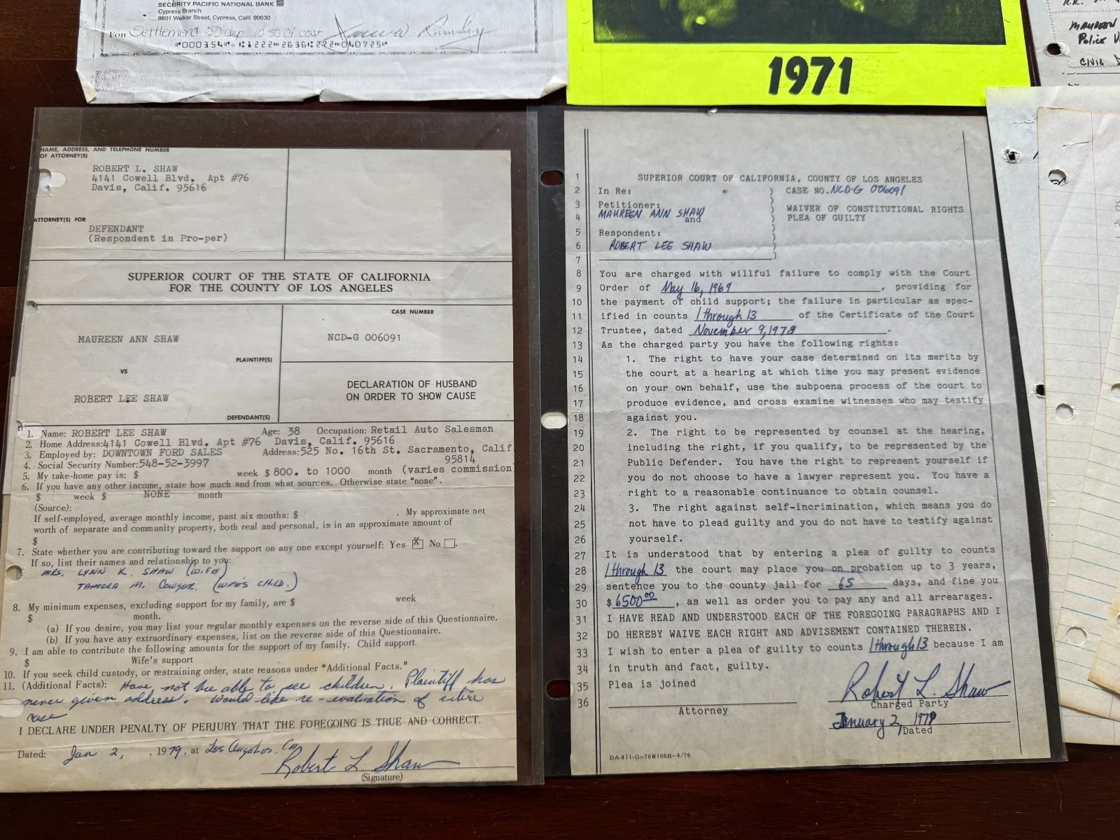 BOBBY SHAWN (AKA: ROBERT SHAW, SHAWN ROBERTS) EPHEMRA LOT AUTOGRAPHS, Canonsburg, изображение 4