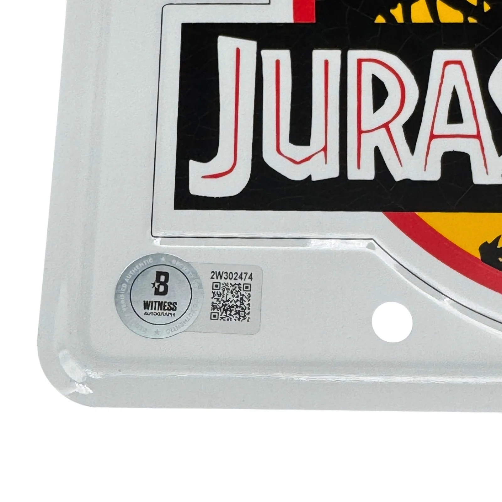 Wayne Knight — Wayne Knight Signed Jurassic Park License Plate Beckett Witnessed Autograph, image 3