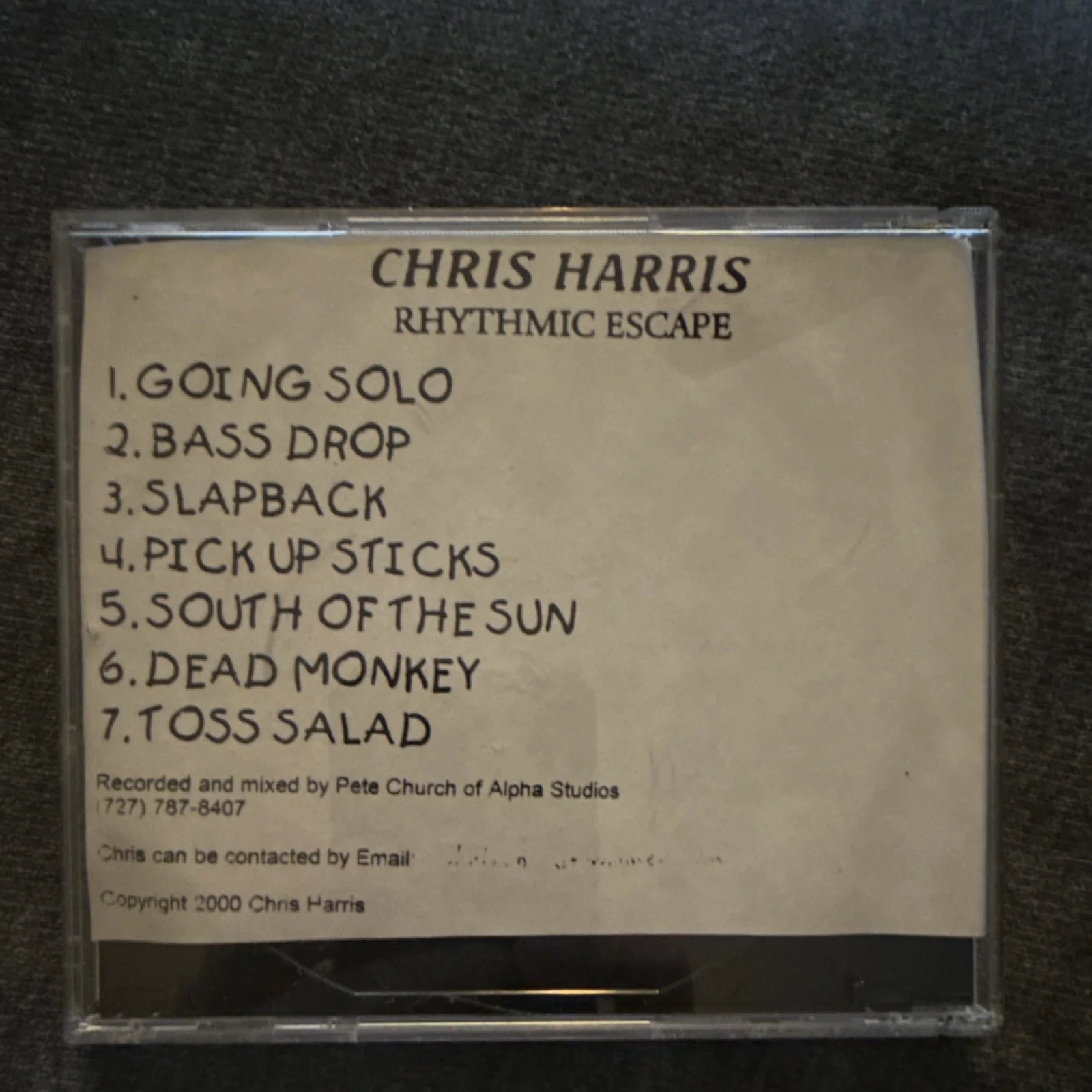Chris Harris Rhythmic Escape The Bucket Experience Signed CD & Booklet, image 2