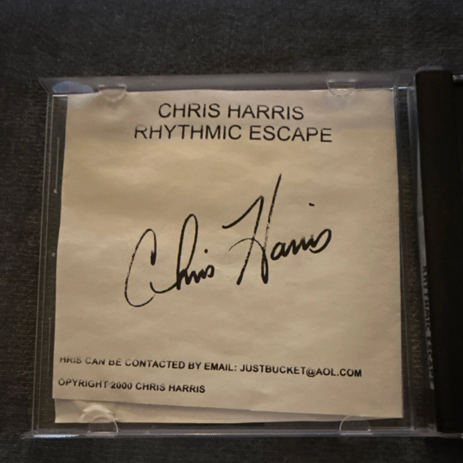 Chris Harris Rhythmic Escape The Bucket Experience Signed CD & Booklet, image 3