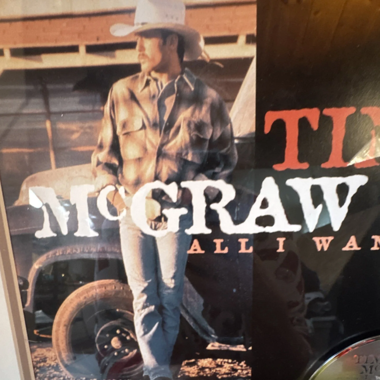 Tim McGraw Signed Limited Edition Framed 'All I Want' CD 84/2500 Original, image 4