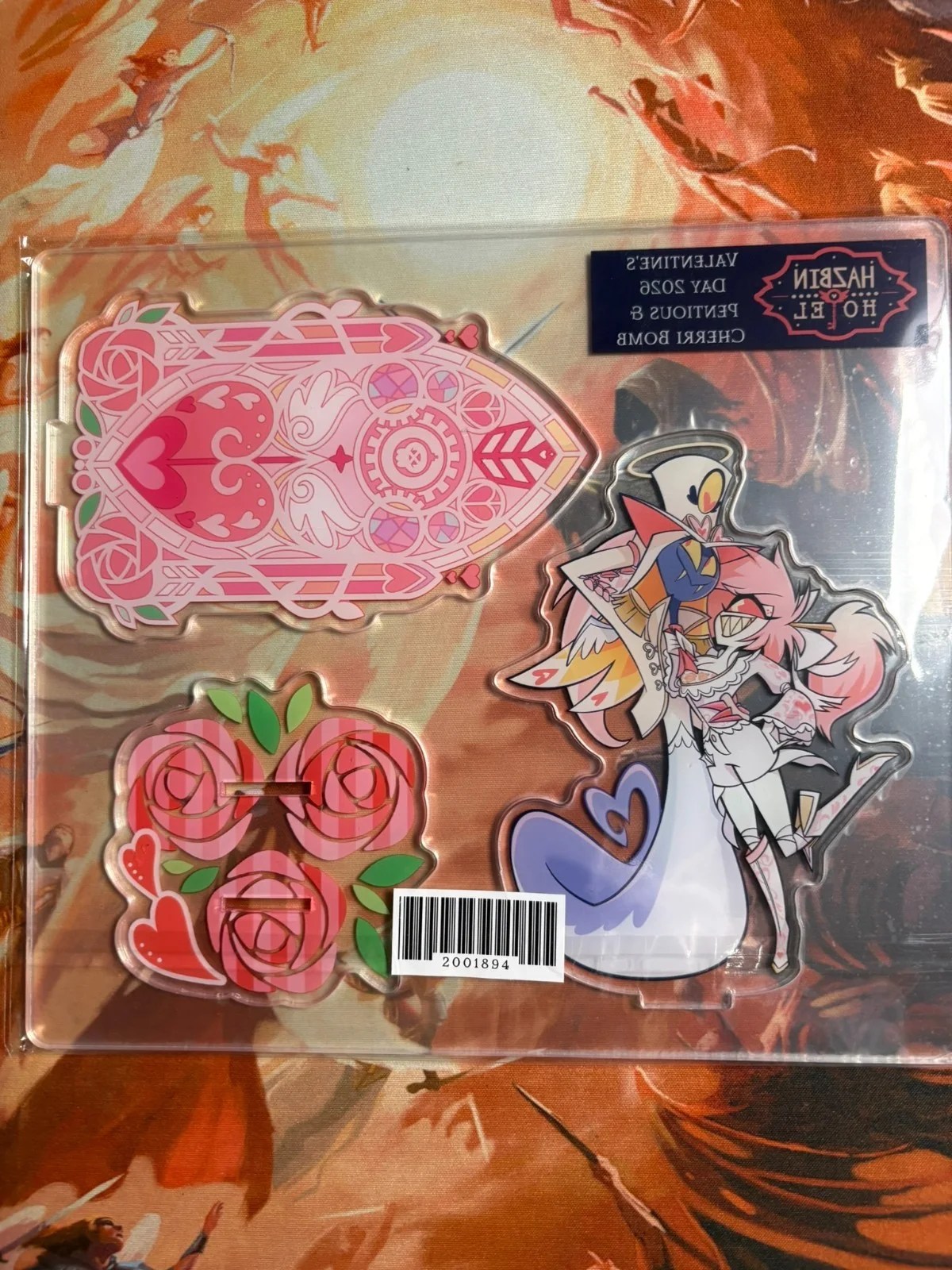 Hazbin Hotel 2026 Valentines Day Pentious & Cherri Bomb Acrylic Standee New, image 3