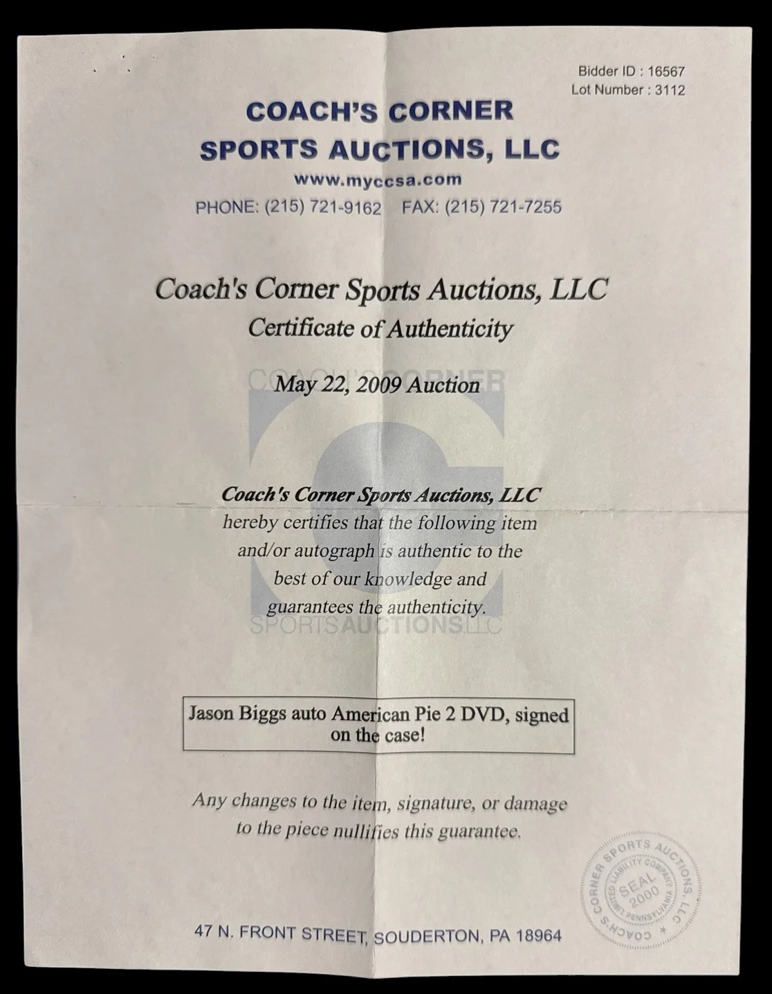 Jason Biggs — Jason Biggs Signed AMERICAN PIE 2 Collectors Edition Widescreen DVD COA JSA JD, изображение 5