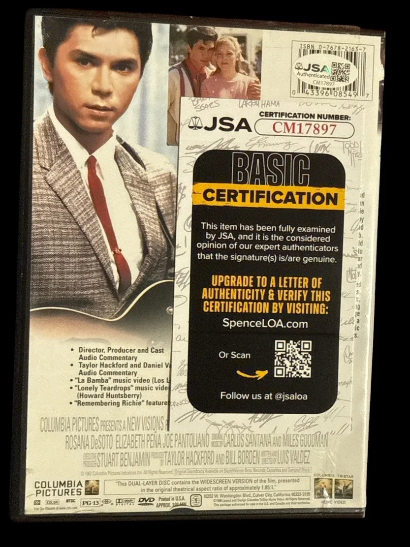 Lou Diamond Phillips — Lou Diamond Phillips Signed 1987 “LA BAMBA” DVD JSA (D) JD, image 3