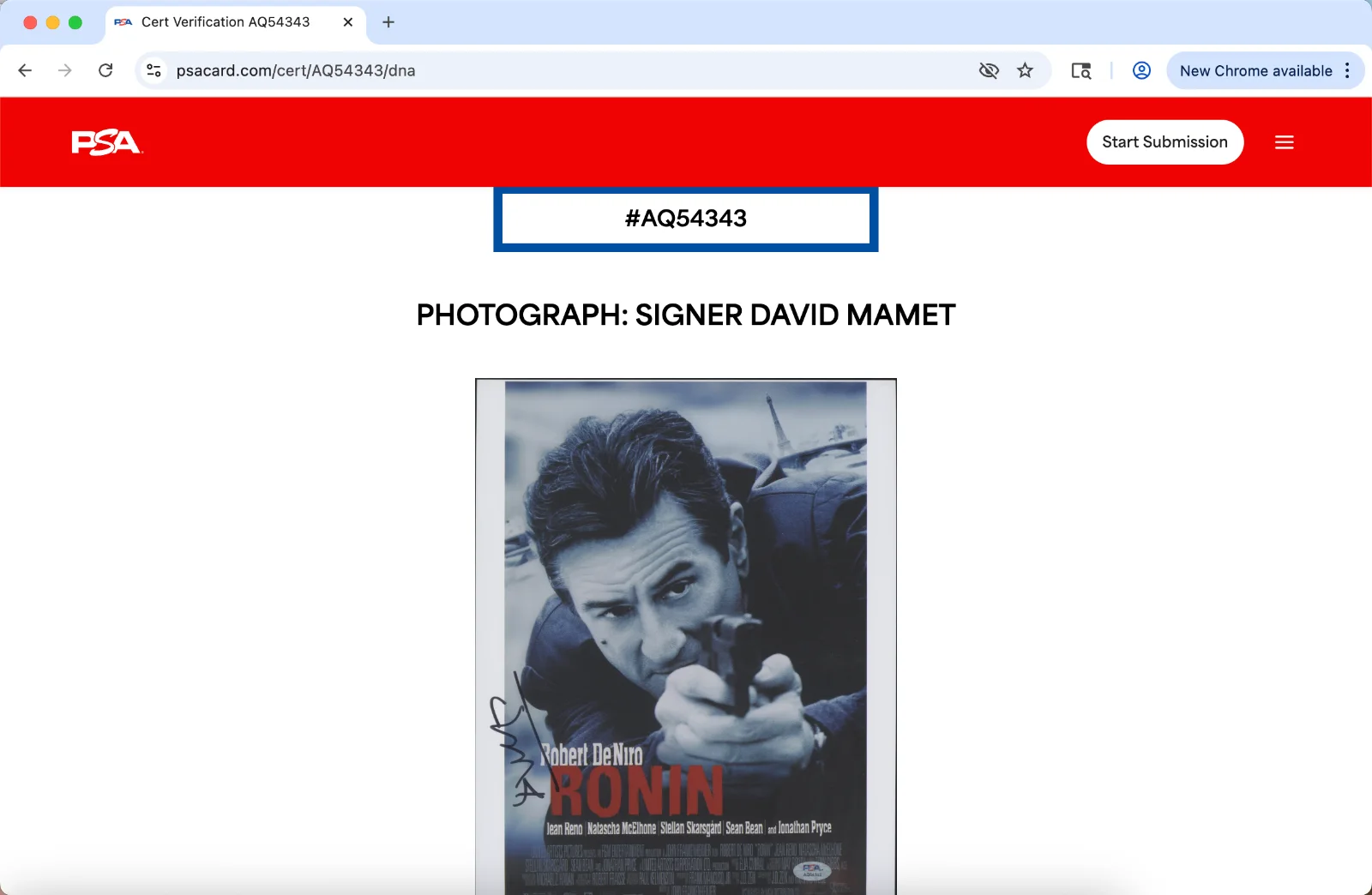 David Mamet — David Mamet signed 11x14 photo autograph PSA DNA Ronin poster, изображение 3