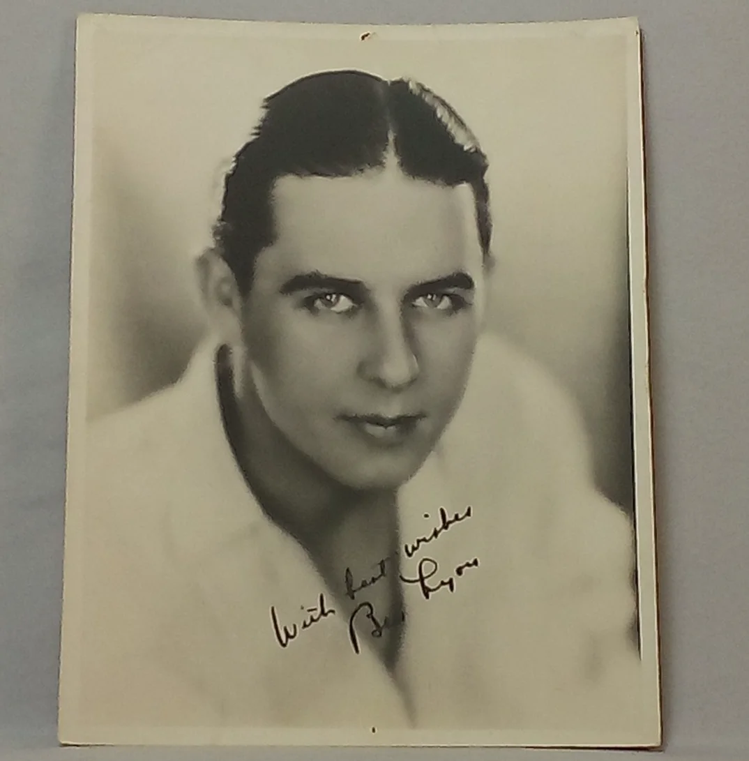 Ben Lyon Silent Film Actor 2 8x10 Black White Portrait Photos Printed Signature, изображение 2