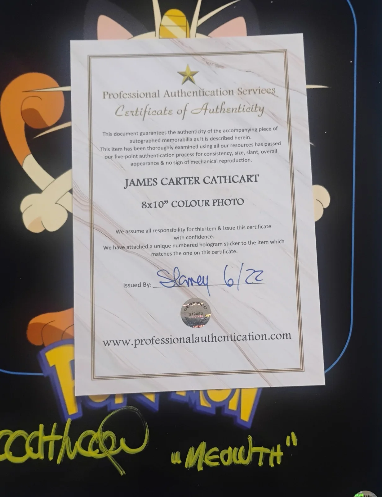 James Carter Cathcart Hand Signed 8x10 Photo COA Pokemon NO US TARIFFS, изображение 4