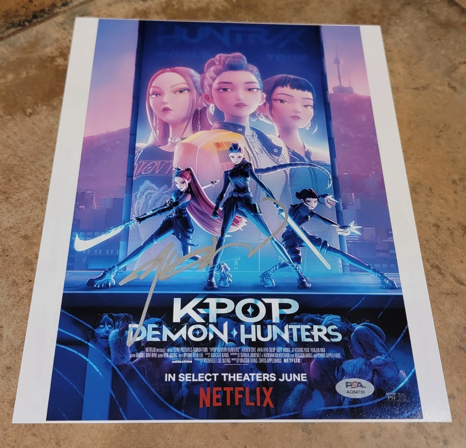 Lee Byung-hun — Lee Byung-hun signed 11x14 photo autograph PSA DNA KPop Demon Hunters poster