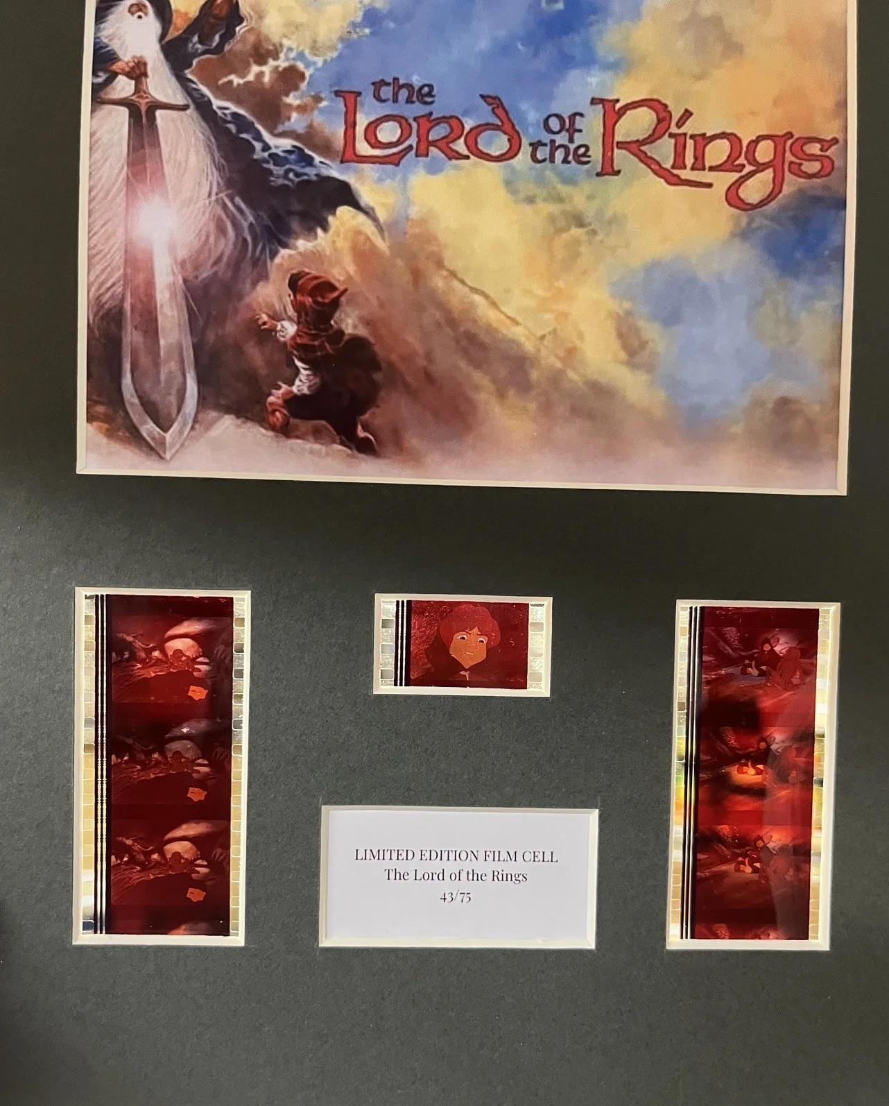 THE LORD OF THE RINGS . 35mm Film Cell Mounted Display, изображение 3