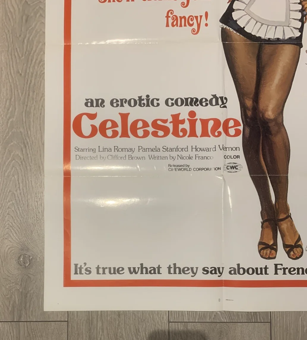CELESTINE 1974 ORIGINAL US ONE SHEET LINA ROMAY HOWARD VERNON JESS FRANCO, image 5