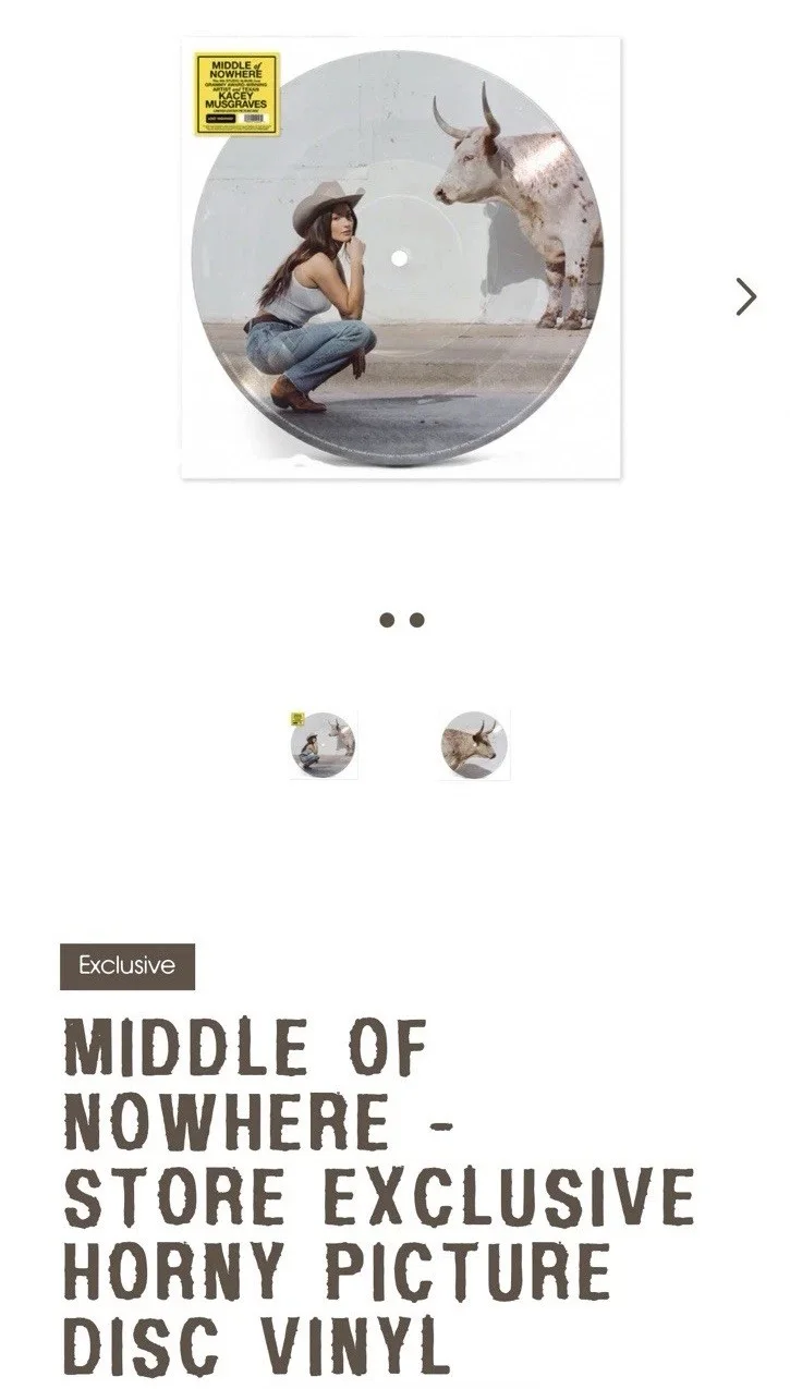 ❤️Kacey Musgraves Middle Of Nowhere BUNDLE SIGNED CD +3 Vinyl Variants +Posters, image 4