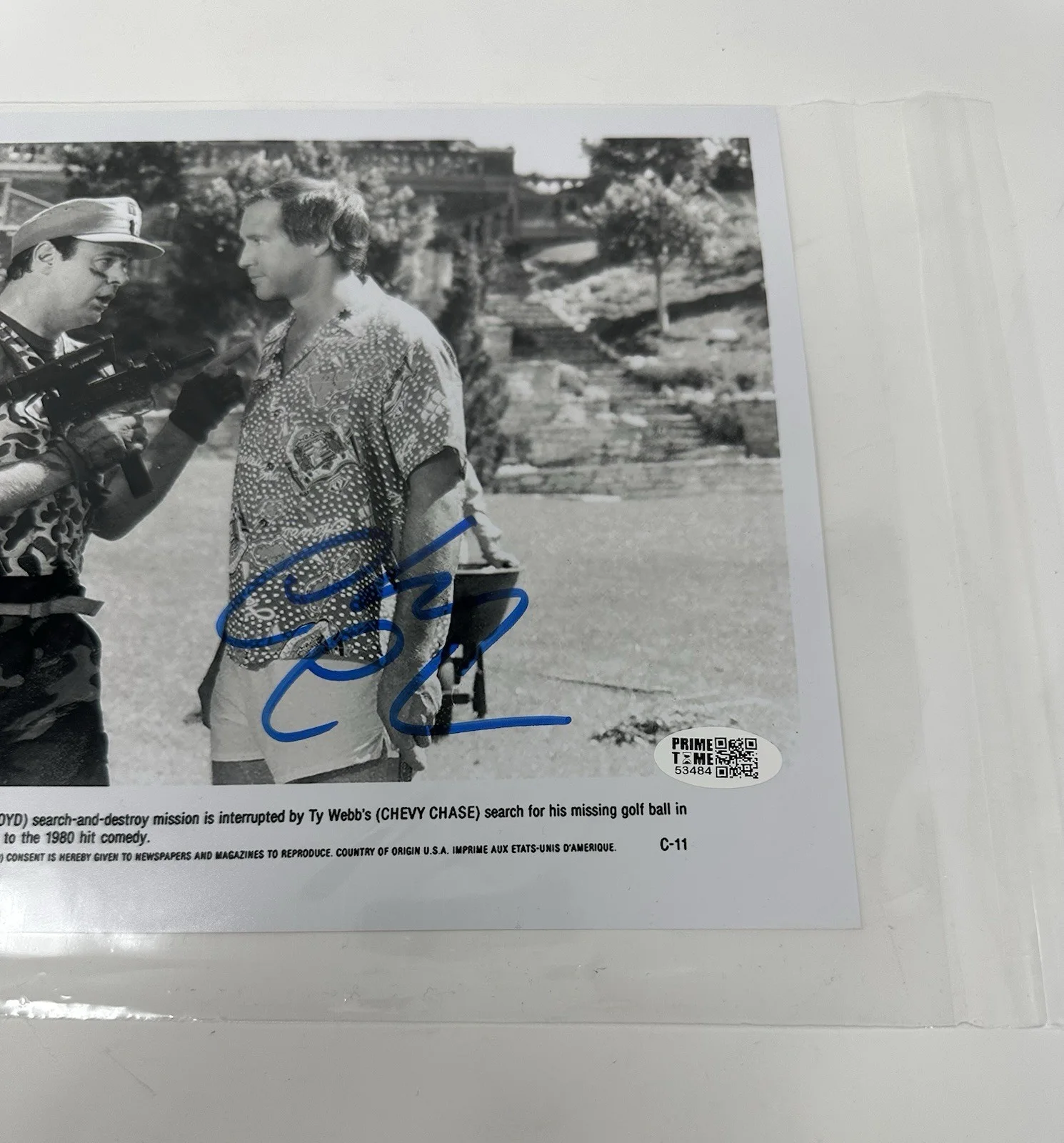 Chevy Chase — CHEVY CHASE Ty Webb Signed AUTO Caddy Shack 2 8x10 Photo With Dan Aykroyd, image 2