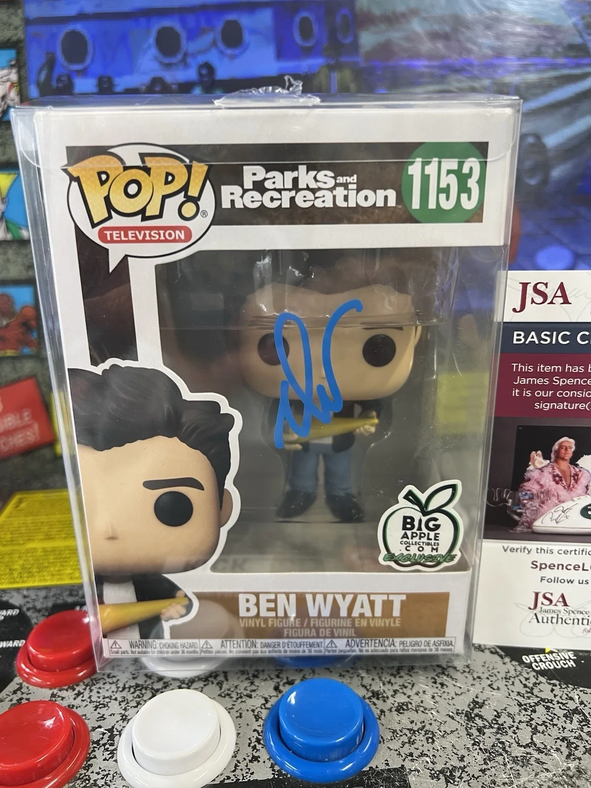 Adam Scott — Adam Scott Signed Autographed Parks & Rec Ben Wyatt Funko Pop Auto JSA Certified, изображение 2