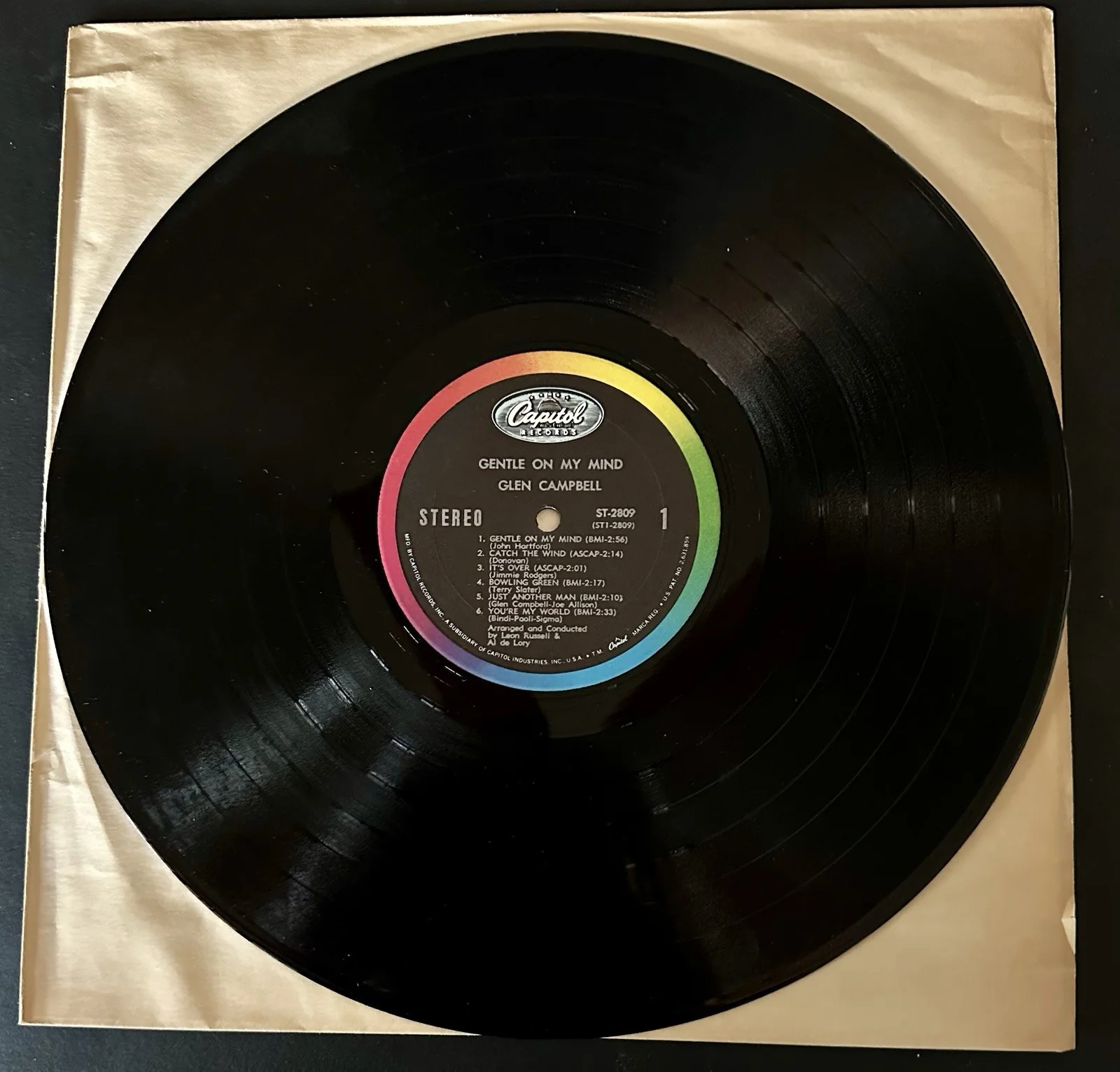 Glen Campbell LP Album Signed, image 3