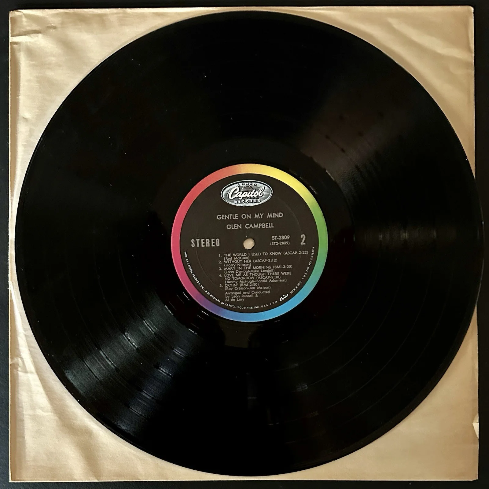 Glen Campbell LP Album Signed, image 5